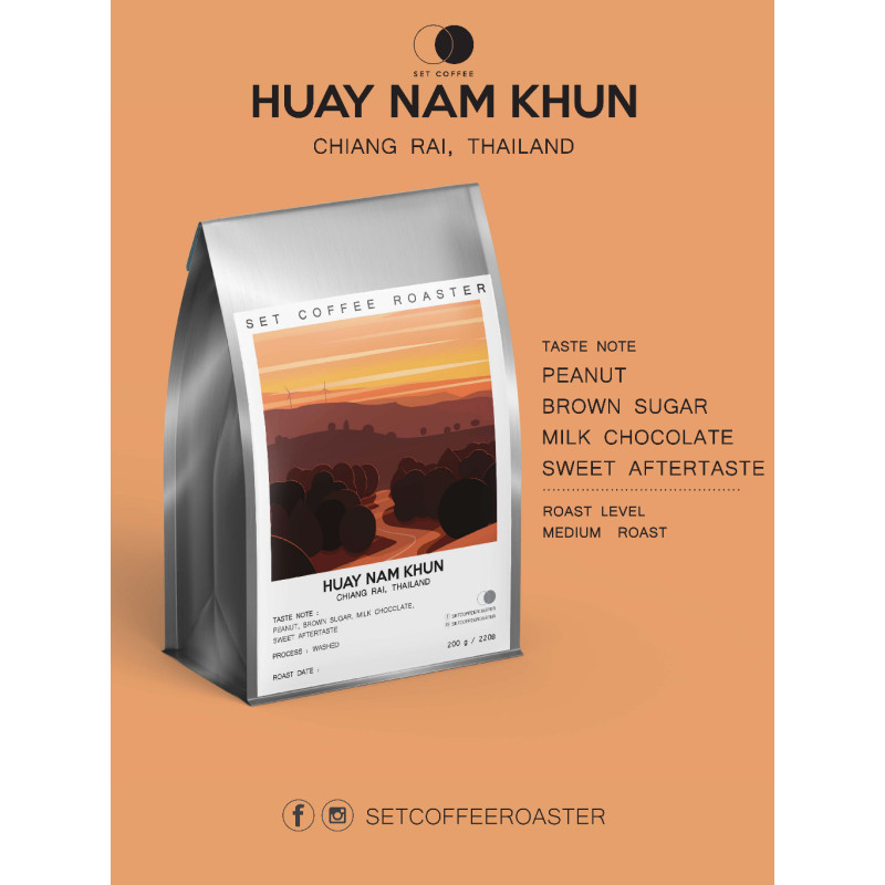 Huay Nam Khun -kahvipavut Thaimaasta