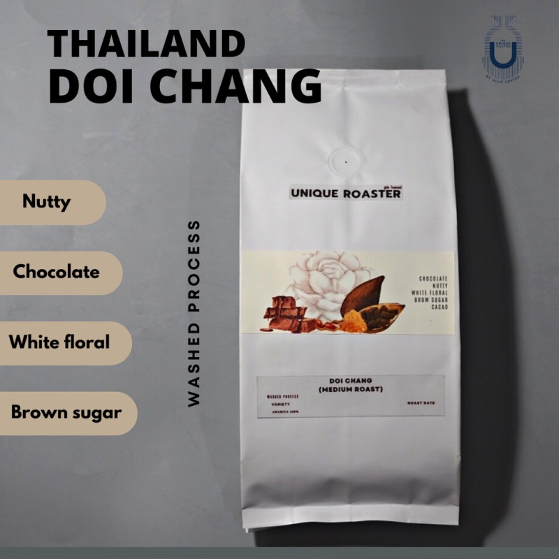Chicchi di caffè Doi Chang di prima qualità dalla Thailandia